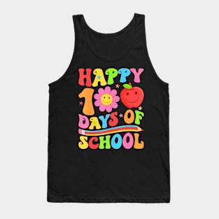 Happy 100Th Day Of School Teacher 100Days Of School Boy Girl Tank Top